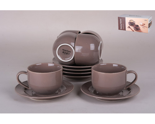 Набор чайный 6/12 220 мл Коралл  SYP61-08  фарфор