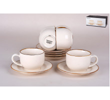 Набор чайный 6/12 220мл Коралл Nature 220SYP 2058#  фарфор