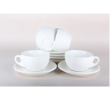 Набор чайный 6/12 220мл Коралл  8685  фарфор