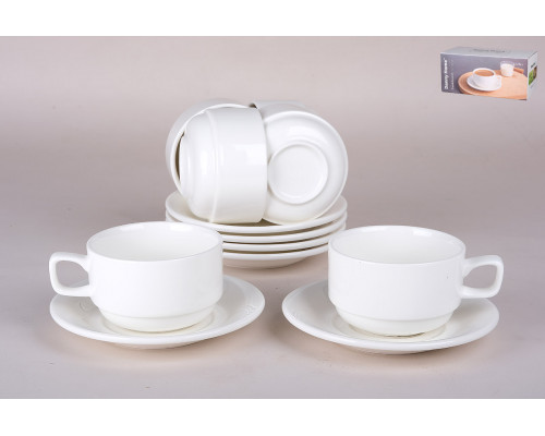 Набор чайный 6/12 220мл Коралл  BW20-05/6C  фарфор