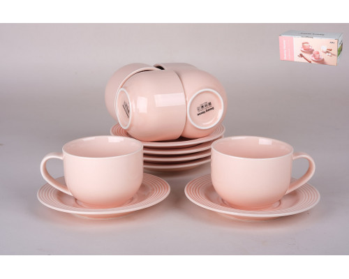 Набор чайный 6/12 220мл Коралл  SYP-66-08  фарфор