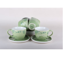 Набор чайный 6/12 300мл п/уп Коралл  T32-08  фарфор