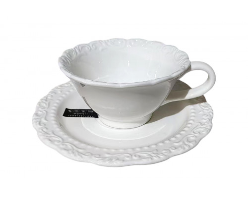 Пара чайная 250мл Коралл Romantic 8846  фарфор