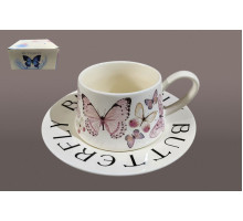 Пара чайная 270мл Коралл  8993  фарфор