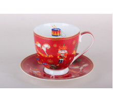 Пара чайная 440 мл Коралл Щелкунчик и мышиный король YQ25001 п/у фарфор