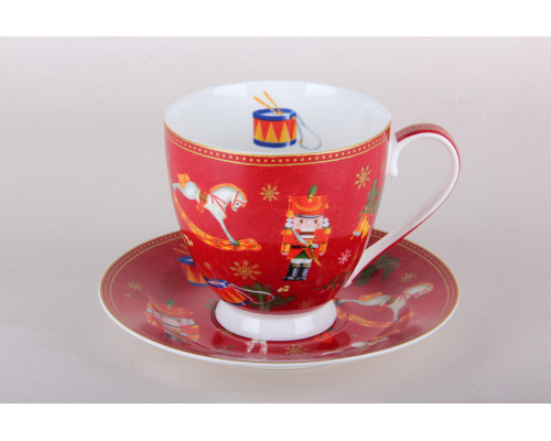 Пара чайная 440 мл Коралл Щелкунчик и мышиный король YQ25001 п/у фарфор