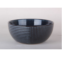 Салатник 15.5см/650мл Коралл Stripe HH24827-3  керамика