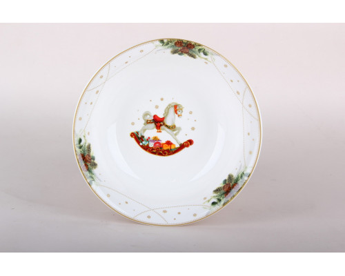 Салатник 18см/660мл Коралл Новогоднее волшебство HD25022  фарфор