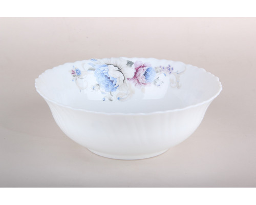 Салатник 20см/1200мл Коралл Blue flowers LHBW-80-7326  стекло