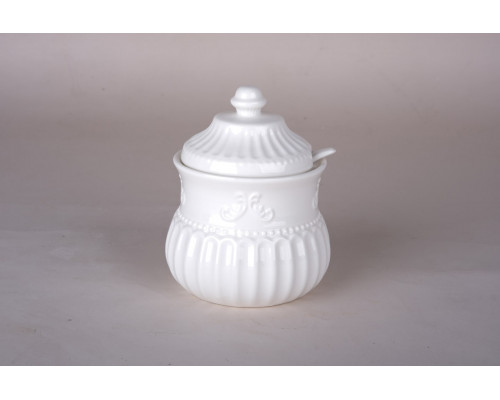 Сахарница с ложкой 10х13см Коралл Версаль 9028  фарфор