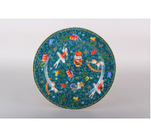 Тарелка обеденная 24см Коралл Щелкунчик и мышиный король, зеленый YQ25002  фарфор