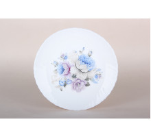 Тарелка плоская 19 см Коралл Blue flowers LHP-75-7326  стекло