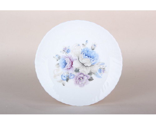 Тарелка плоская 19 см Коралл Blue flowers LHP-75-7326  стекло
