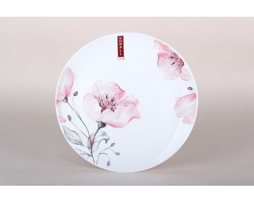 Тарелка плоская 24см Коралл Amore LQP95-H230903  стекло