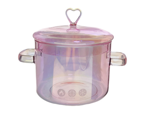 Кастрюля Aylis 60173 2л. стекло перлам.